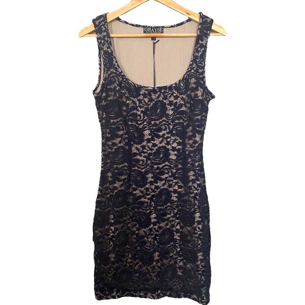 NWT GRAYSE Navy/Nude Women's Dress Size M